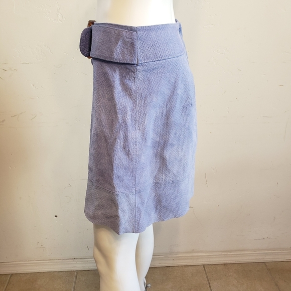 Anthropologie Snake Embossed Leather Mini Skirt - Picture 5 of 11